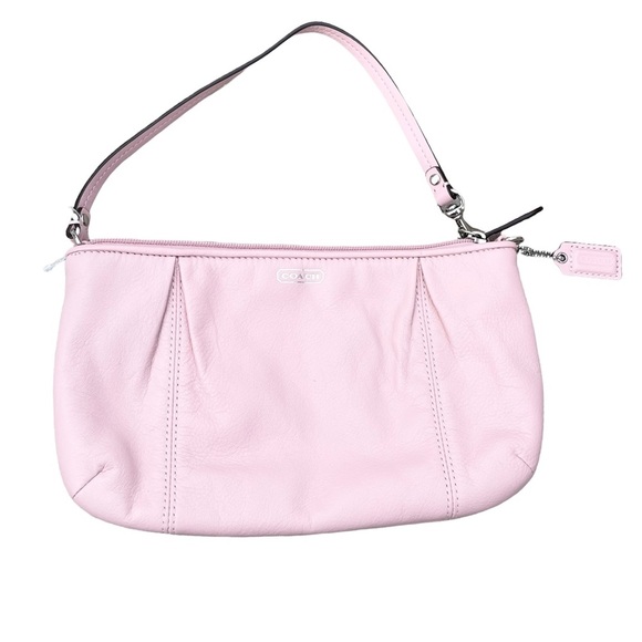 Coach Handbags - Coach F50796 Campbell Pink Tulle Leather Large Wristlet NWT